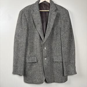 Harris Tweed Mens Tweed Wool Blazer Redwood & Ross Size 40R Preppy Academia